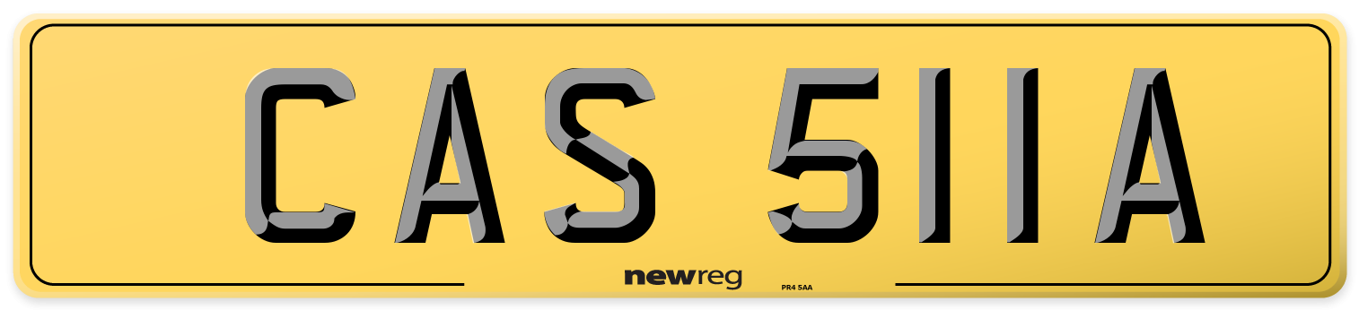 CAS 511A Rear Number Plate