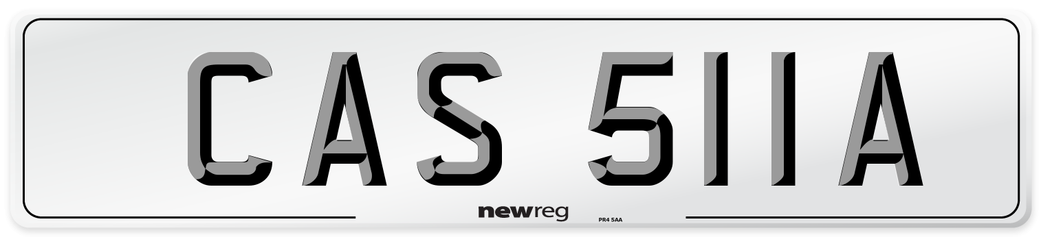 CAS 511A Front Number Plate