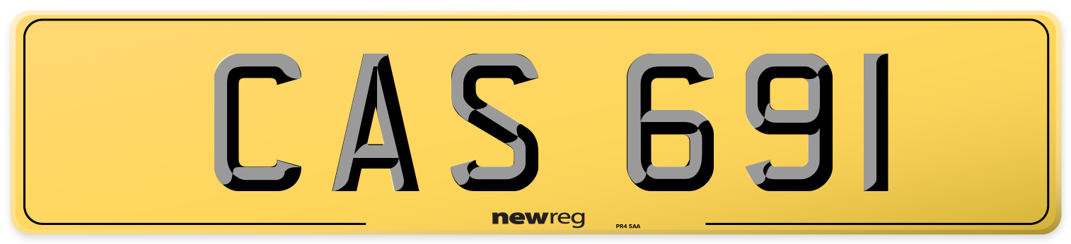 CAS 691 Rear Number Plate