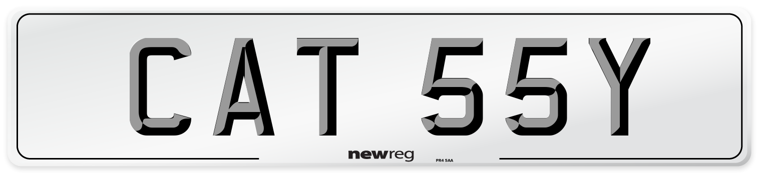 CAT 55Y Front Number Plate
