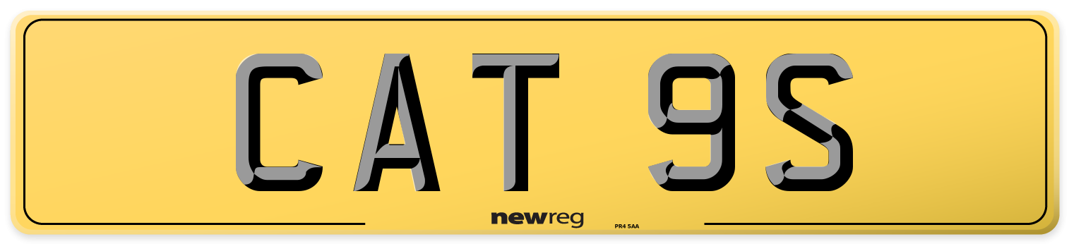CAT 9S Rear Number Plate