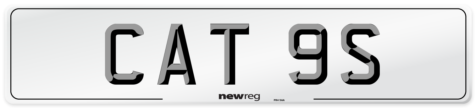 CAT 9S Front Number Plate