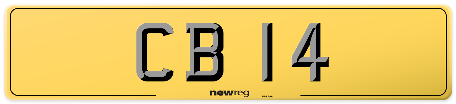 CB 14 Rear Number Plate