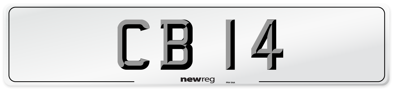 CB 14 Front Number Plate