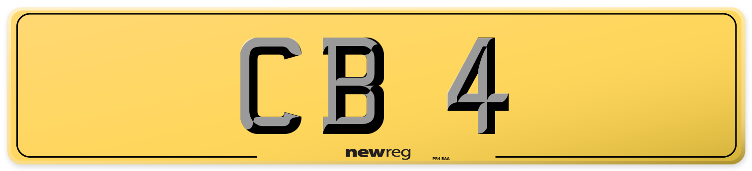 CB 4 Rear Number Plate