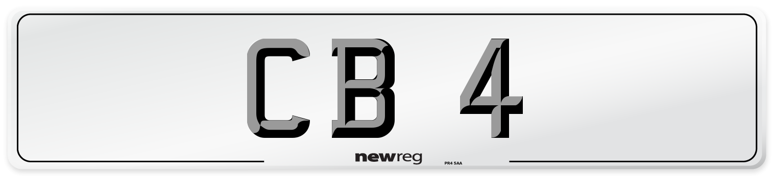 CB 4 Front Number Plate