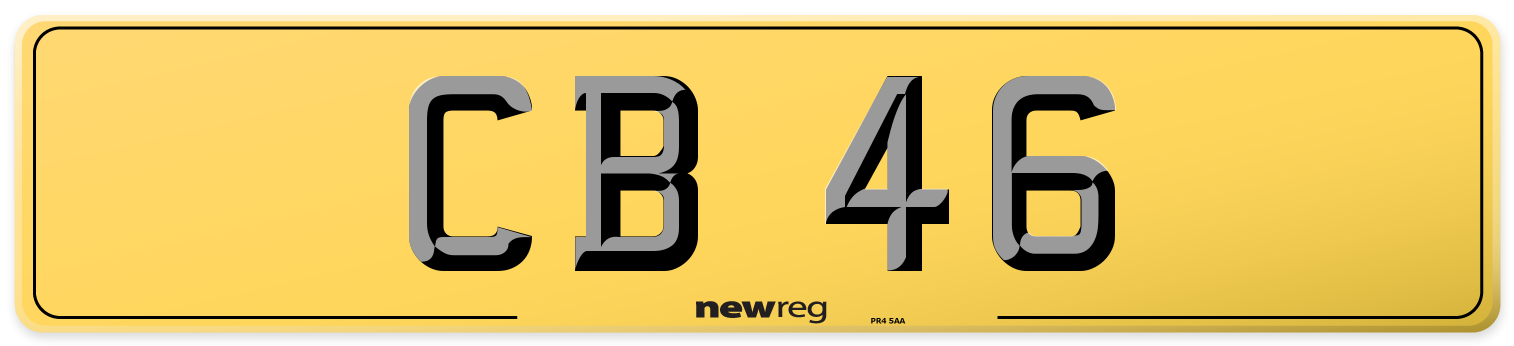 CB 46 Rear Number Plate