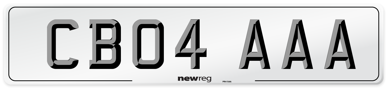 CB04 AAA Front Number Plate