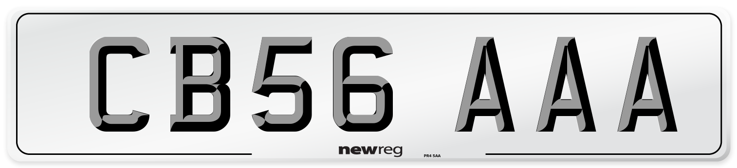 CB56 AAA Front Number Plate