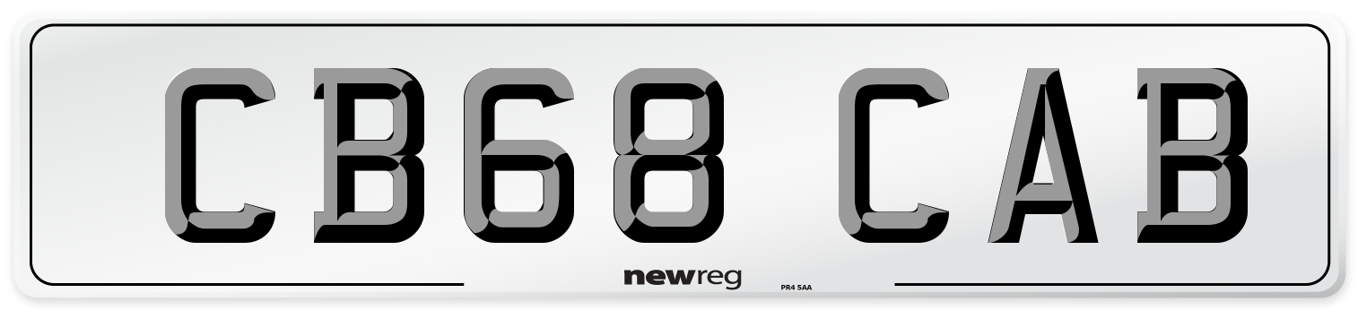 CB68 CAB Front Number Plate