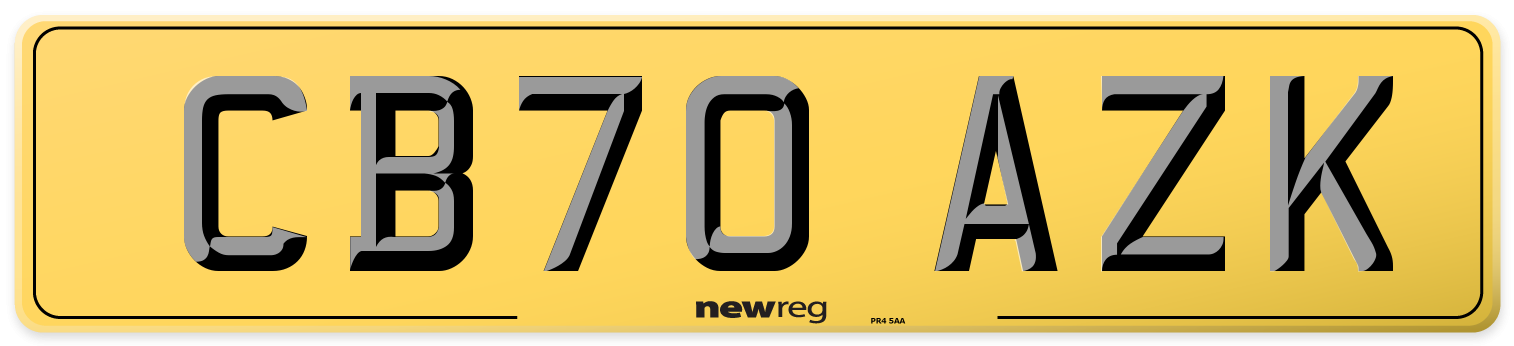 CB70 AZK Rear Number Plate