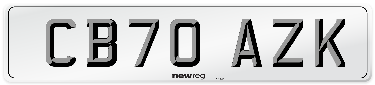 CB70 AZK Front Number Plate
