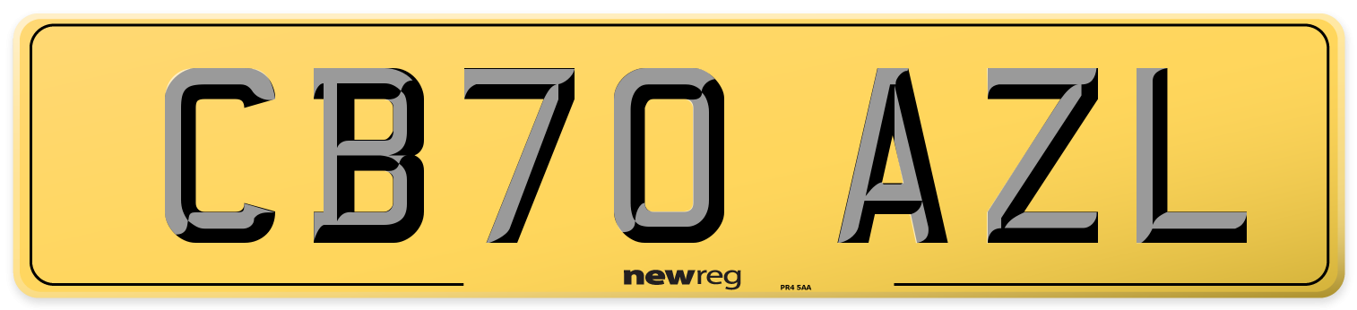 CB70 AZL Rear Number Plate