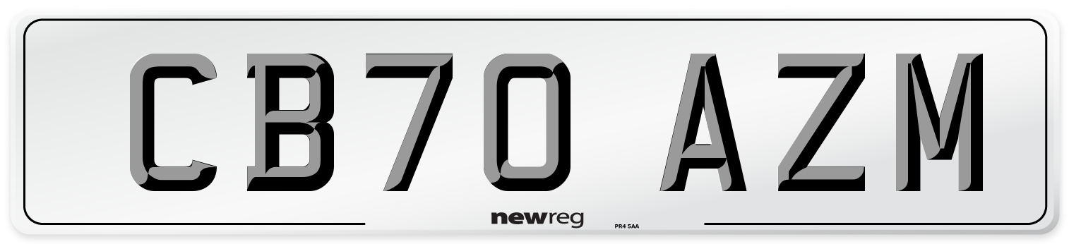 CB70 AZM Front Number Plate