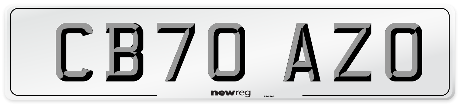 CB70 AZO Front Number Plate