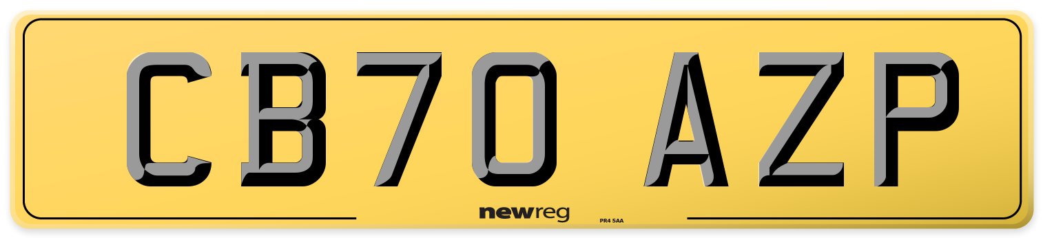 CB70 AZP Rear Number Plate