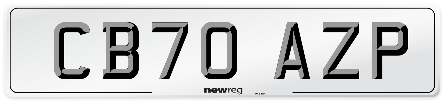 CB70 AZP Front Number Plate
