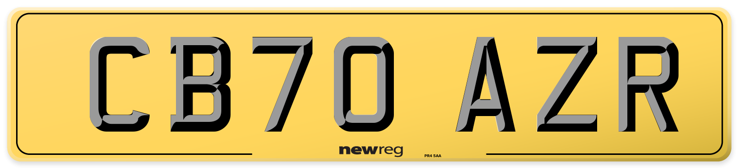 CB70 AZR Rear Number Plate