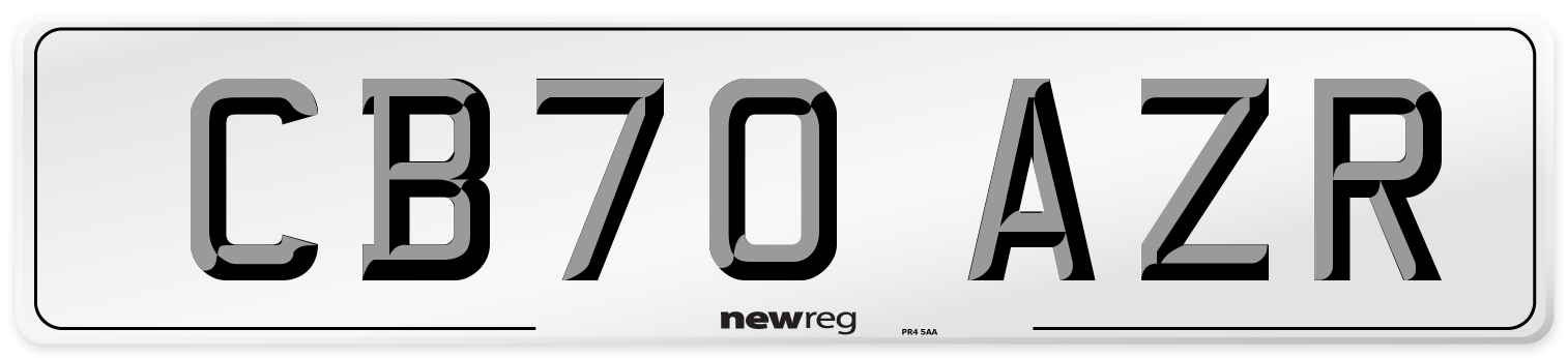 CB70 AZR Front Number Plate