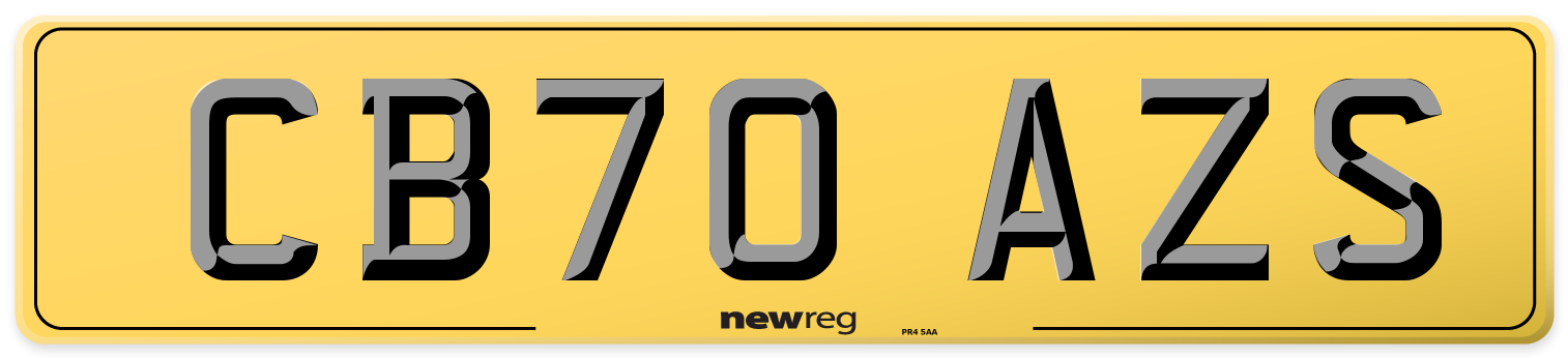 CB70 AZS Rear Number Plate