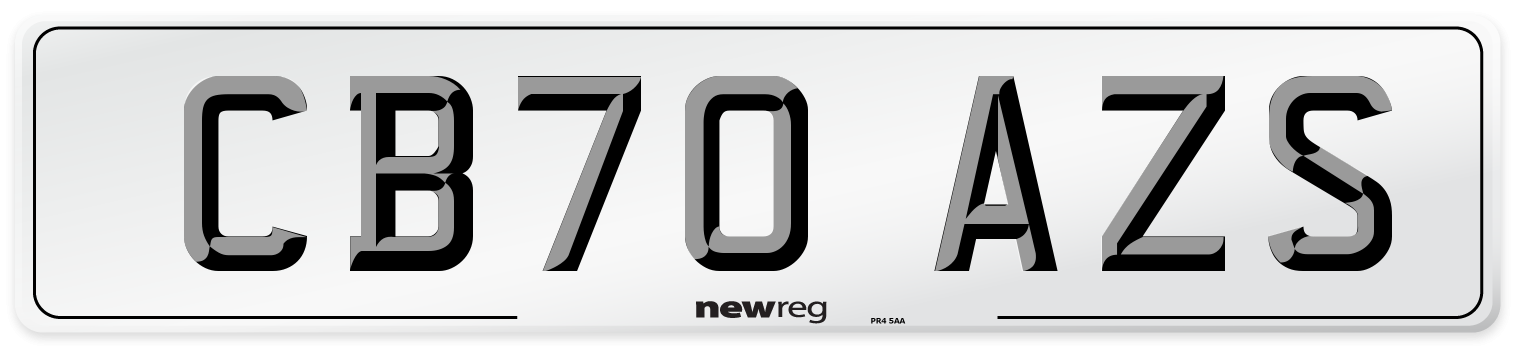 CB70 AZS Front Number Plate