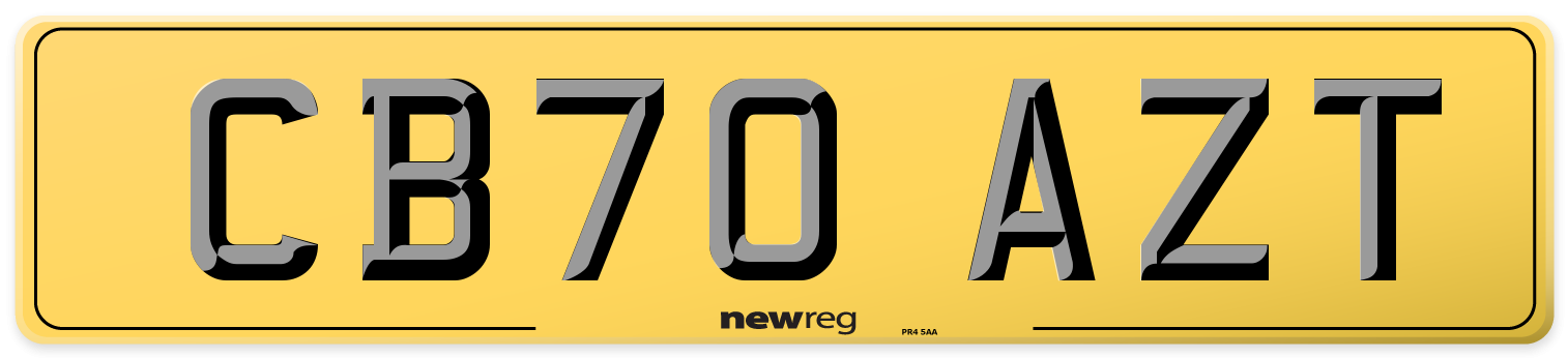 CB70 AZT Rear Number Plate