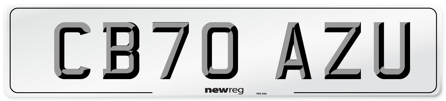 CB70 AZU Front Number Plate