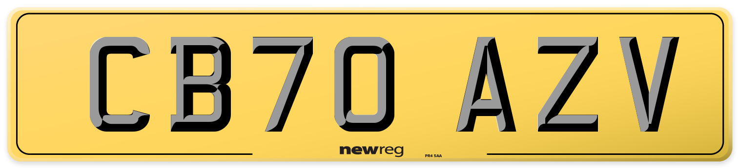 CB70 AZV Rear Number Plate