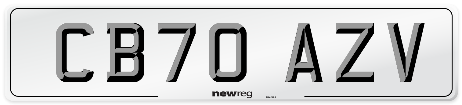 CB70 AZV Front Number Plate