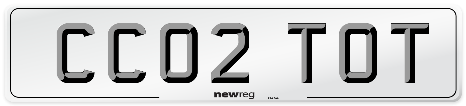 CC02 TOT Front Number Plate