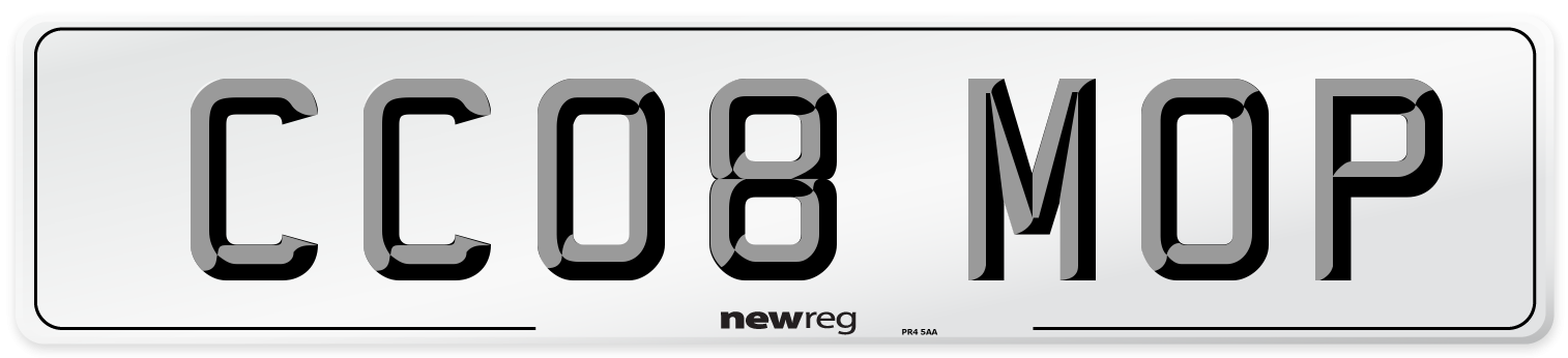 CC08 MOP Front Number Plate