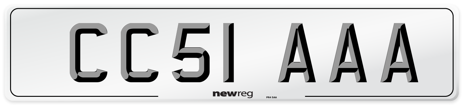 CC51 AAA Front Number Plate