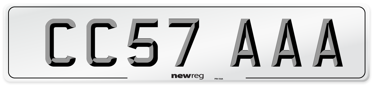CC57 AAA Front Number Plate