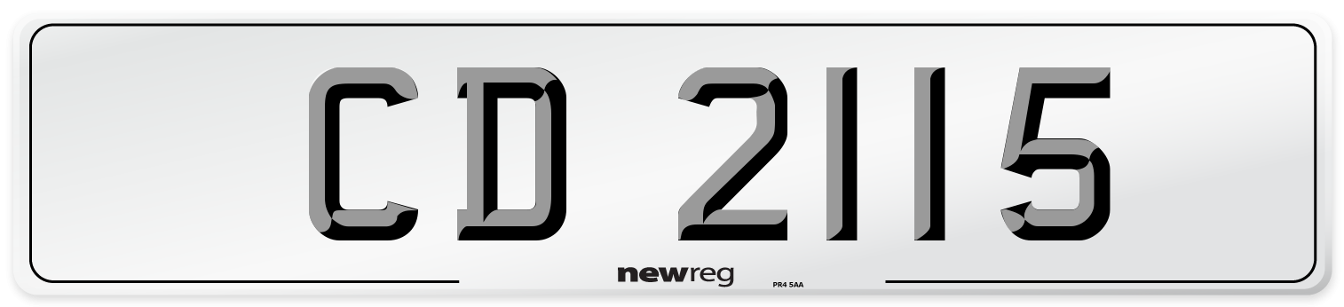 CD 2115 Front Number Plate