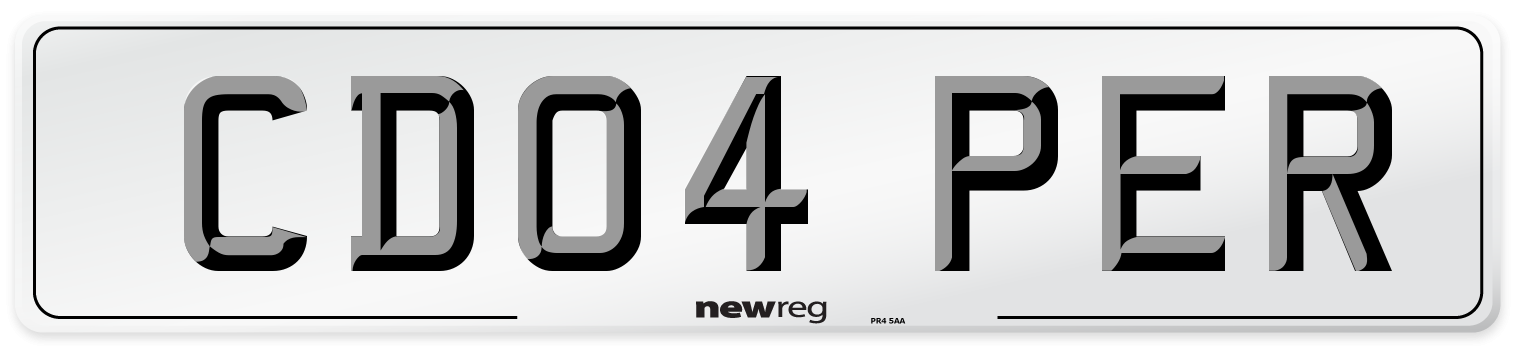 CD04 PER Front Number Plate
