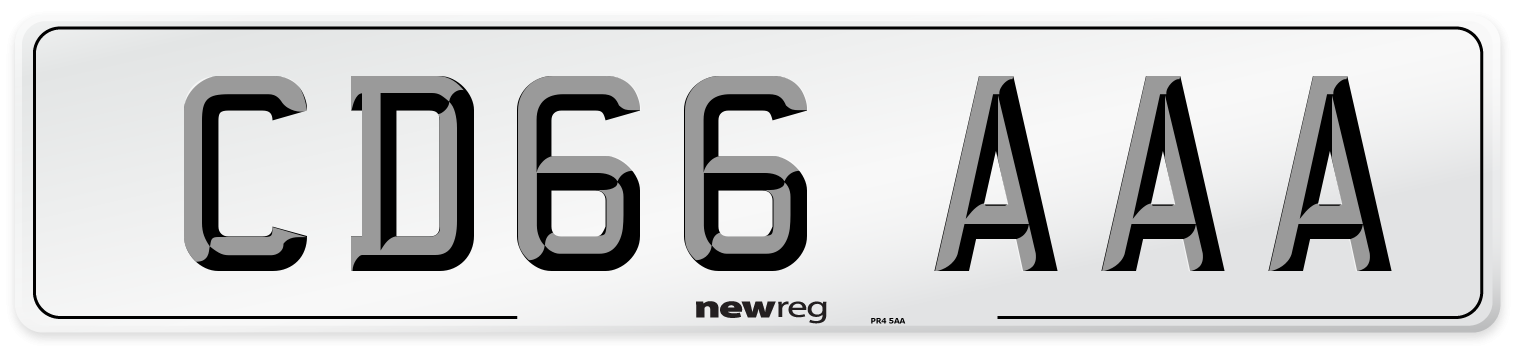 CD66 AAA Front Number Plate