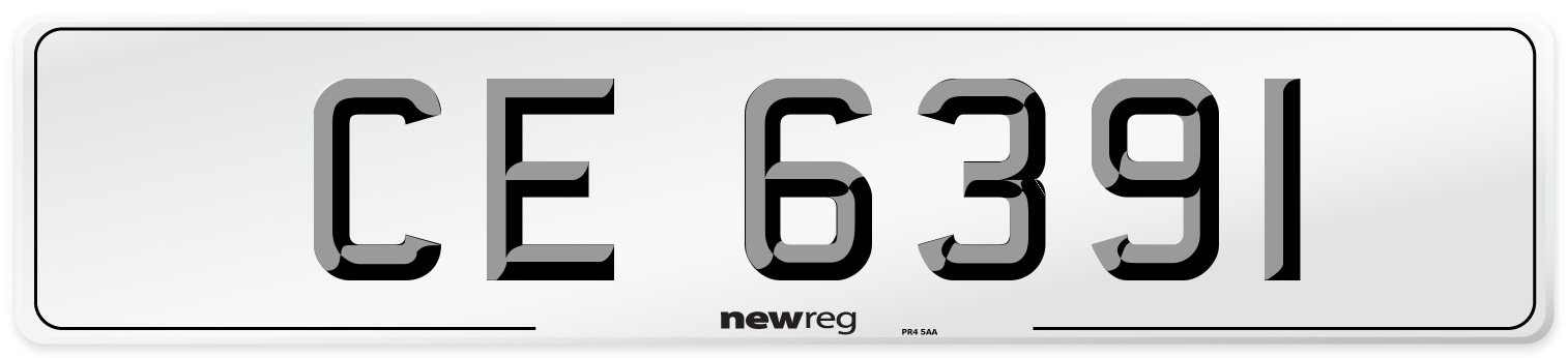 CE 6391 Front Number Plate