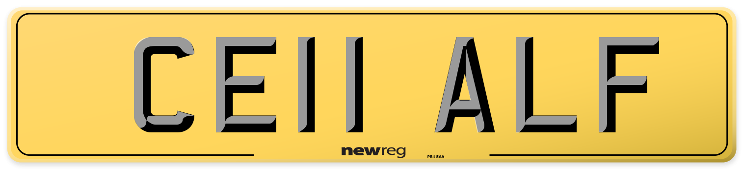 CE11 ALF Rear Number Plate
