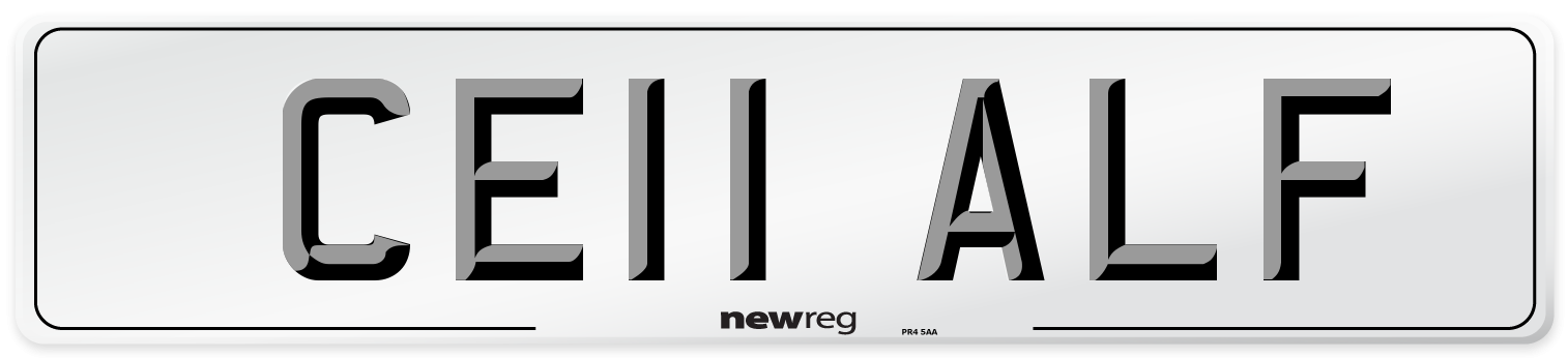 CE11 ALF Front Number Plate