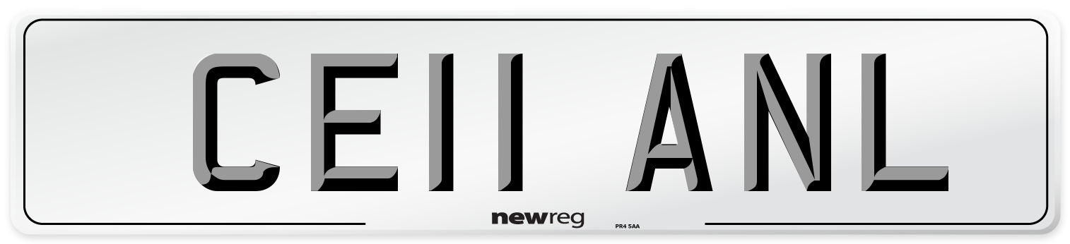 CE11 ANL Front Number Plate