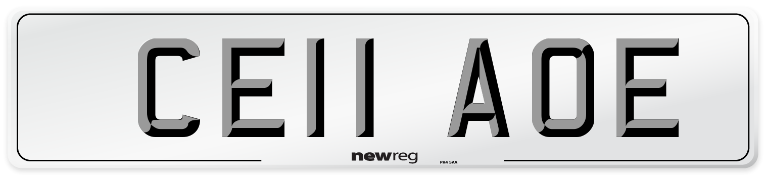 CE11 AOE Front Number Plate