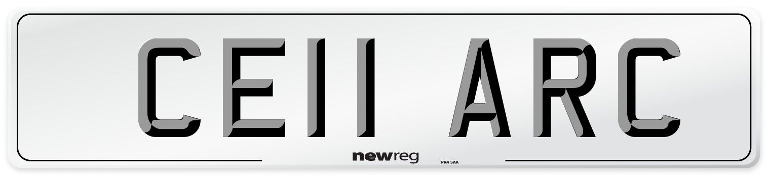 CE11 ARC Front Number Plate