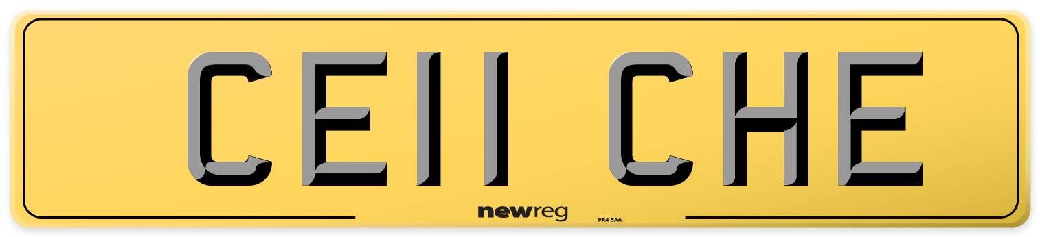 CE11 CHE Rear Number Plate