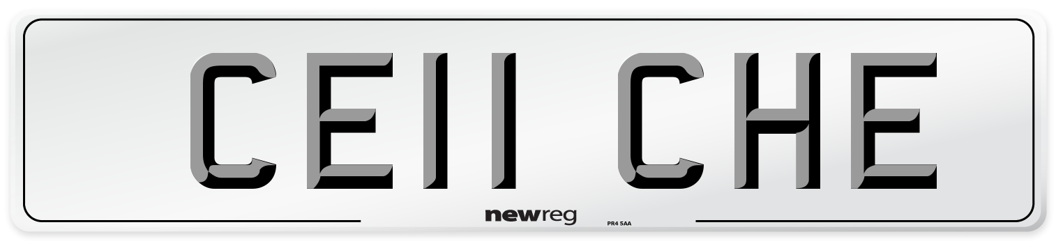 CE11 CHE Front Number Plate