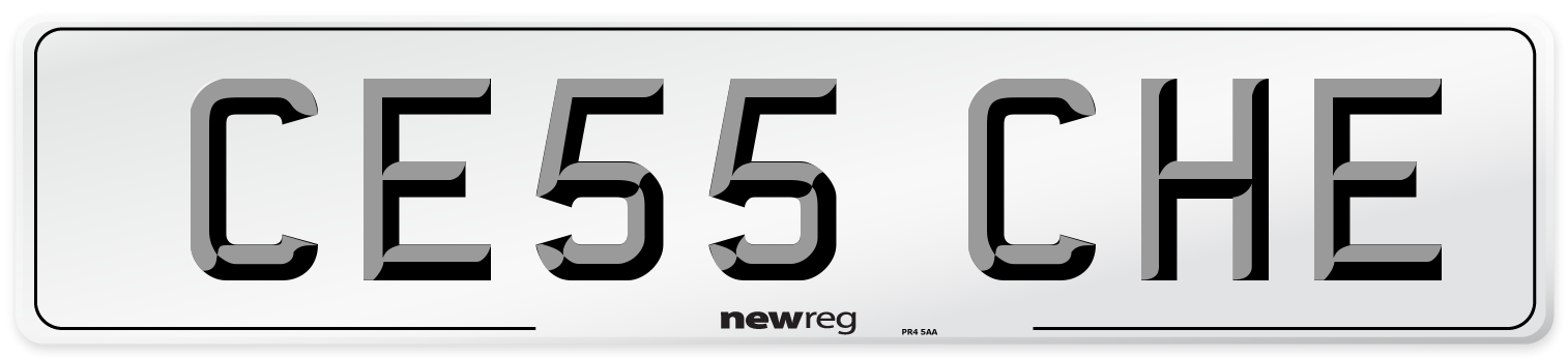 CE55 CHE Front Number Plate