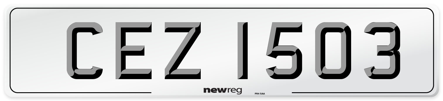 CEZ 1503 Front Number Plate