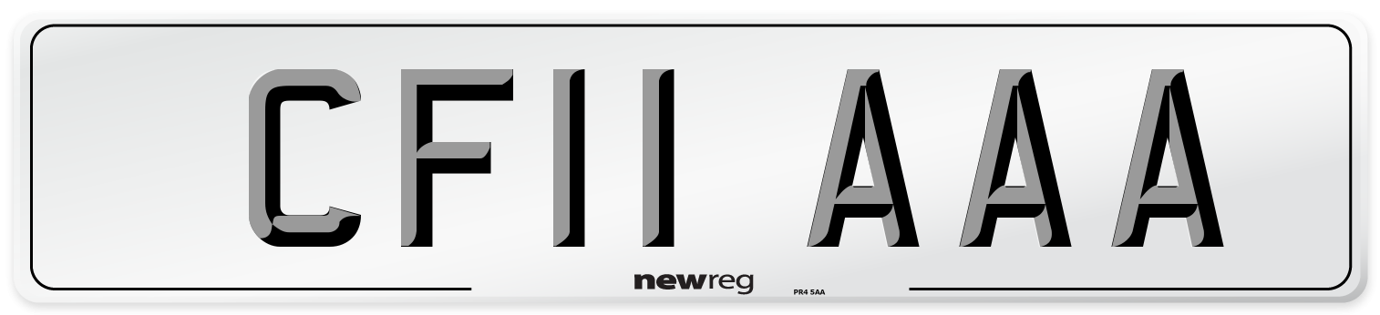 CF11 AAA Front Number Plate