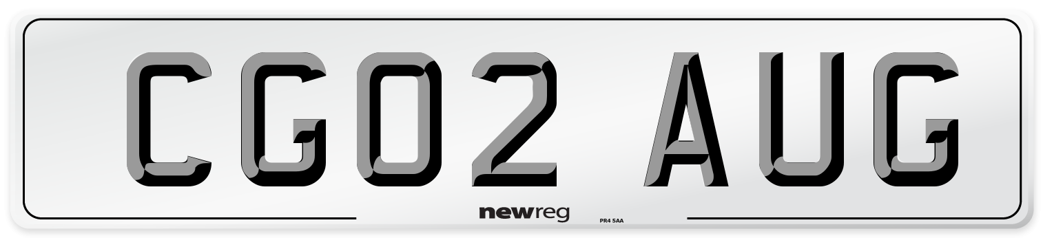 CG02 AUG Front Number Plate