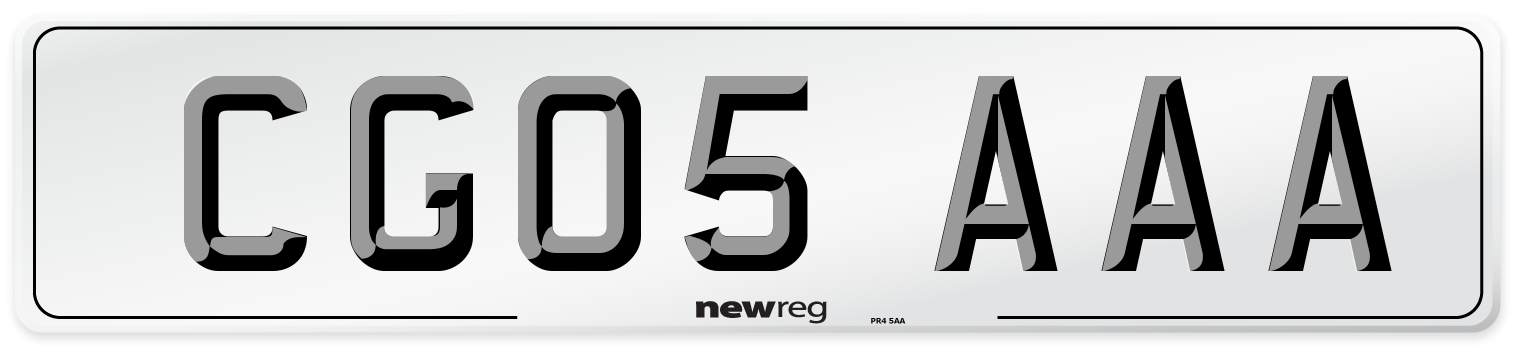 CG05 AAA Front Number Plate