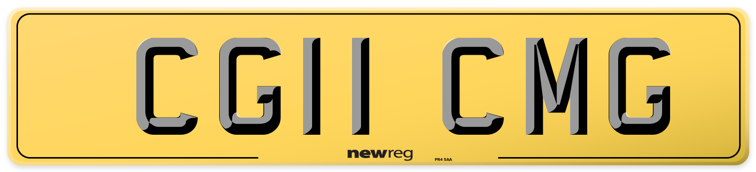 CG11 CMG Rear Number Plate